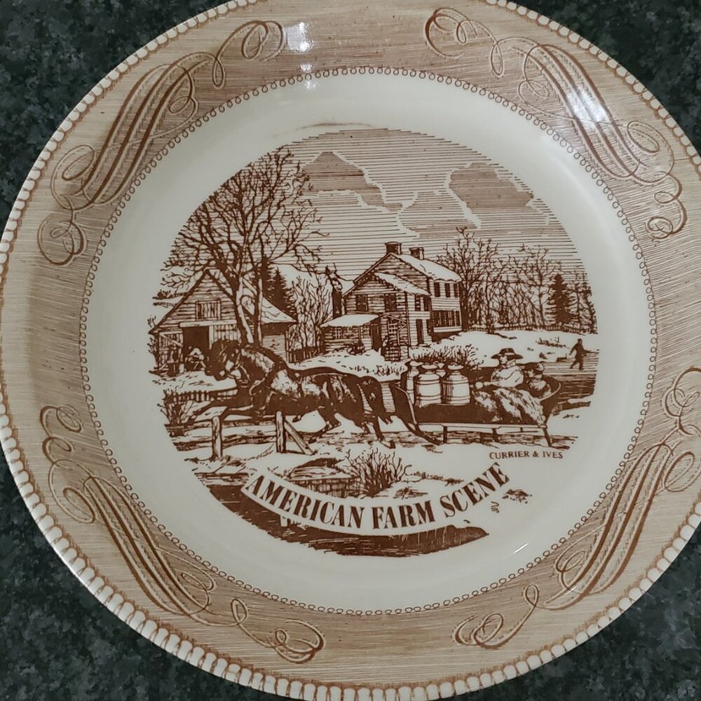 Vintage Royal China by Jeannette Glass Company  Pie Plate